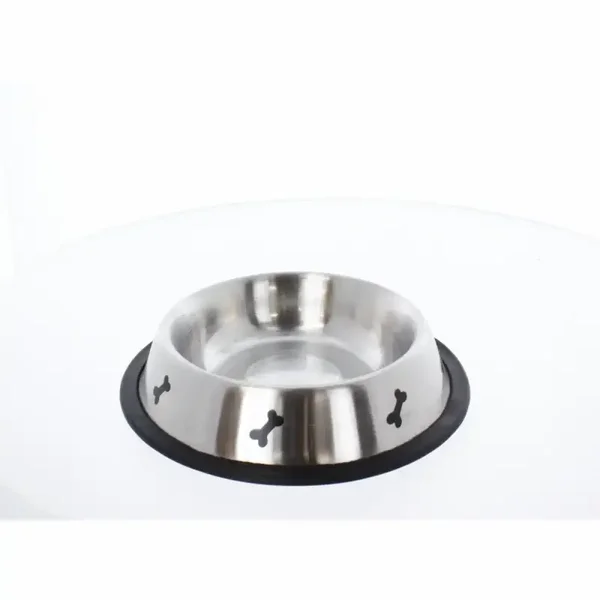 Hundezubehör Fressnapf silber/schwarz Knochen-Applikation