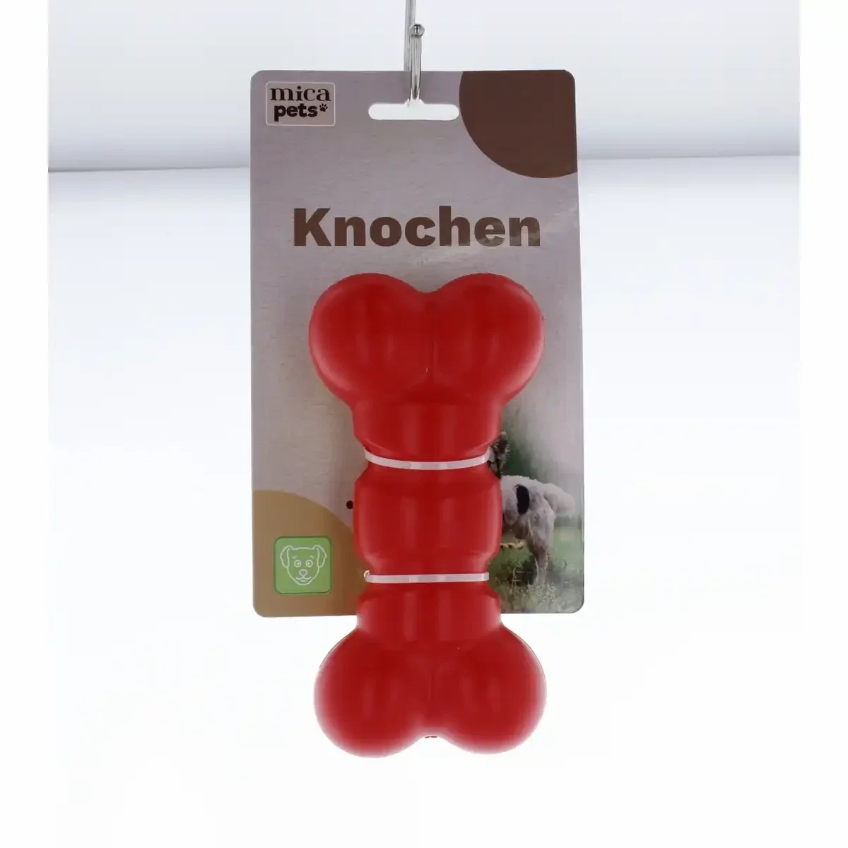 Hundespielzeug Knochen rot 17x8x2cm