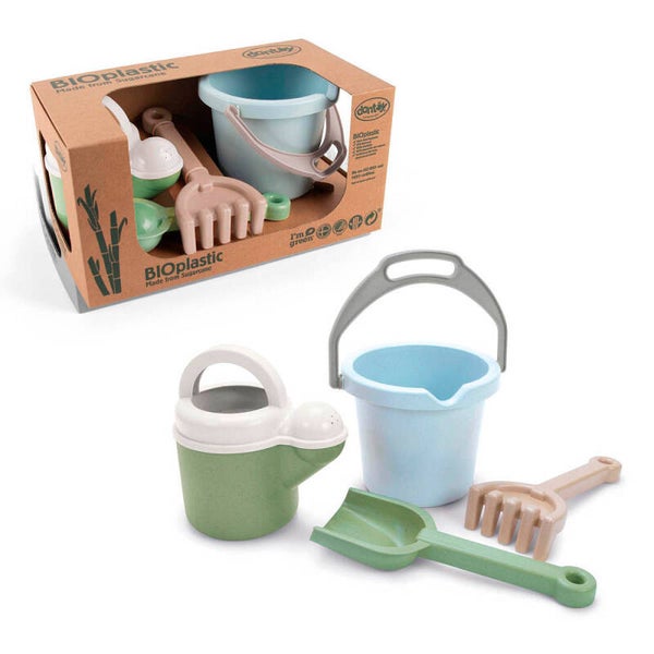 Dantoy - Bio Sandspielzeug - Sandspielzeug Set 4 Teilen - Kinder Ab 2 Jahre - Mehrfarbig/Bioplastik Spielzeug - Waschmaschinenfest - Sandkasten Spielzeug - Gartenspielzeug - Hergestellt in Dänemark