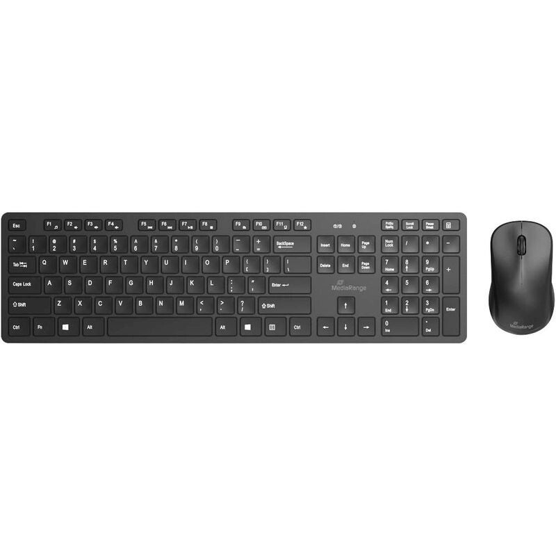 MediaRange MROS107 Tastatur-Maus-Set kabellos schwarz
