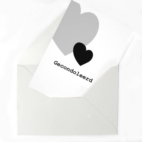 Gecondoleerd kaart met envelop