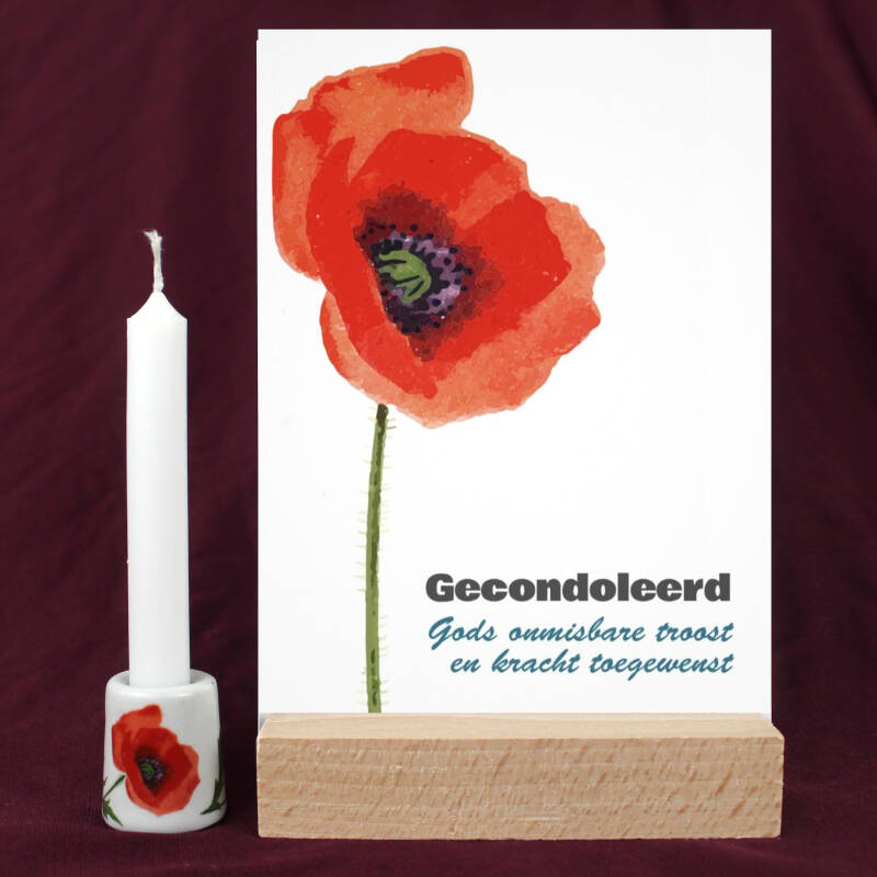 Sterkte kaart met troostcadeau