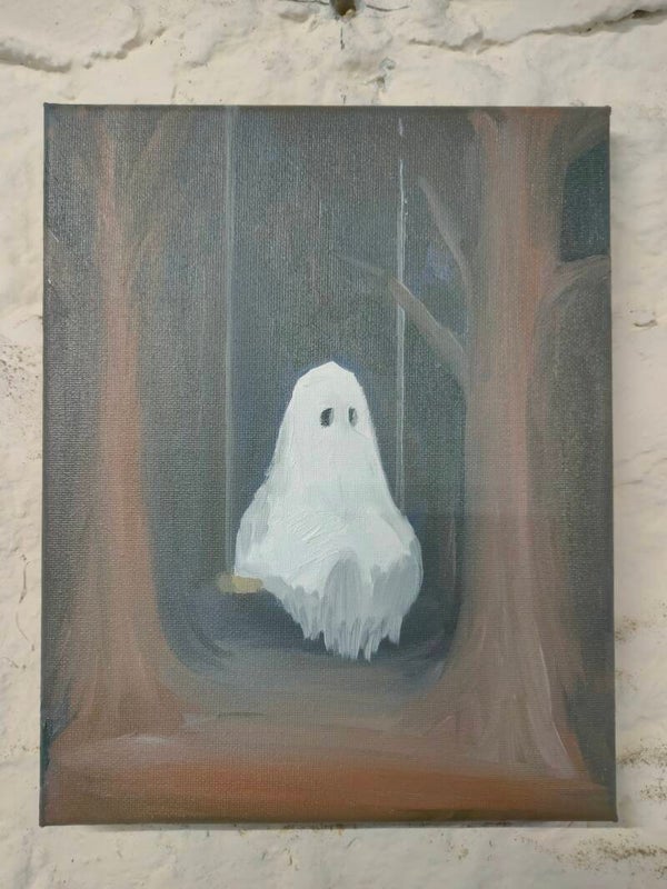 Ghost Swinging in the Woods by Hannah Leimon
