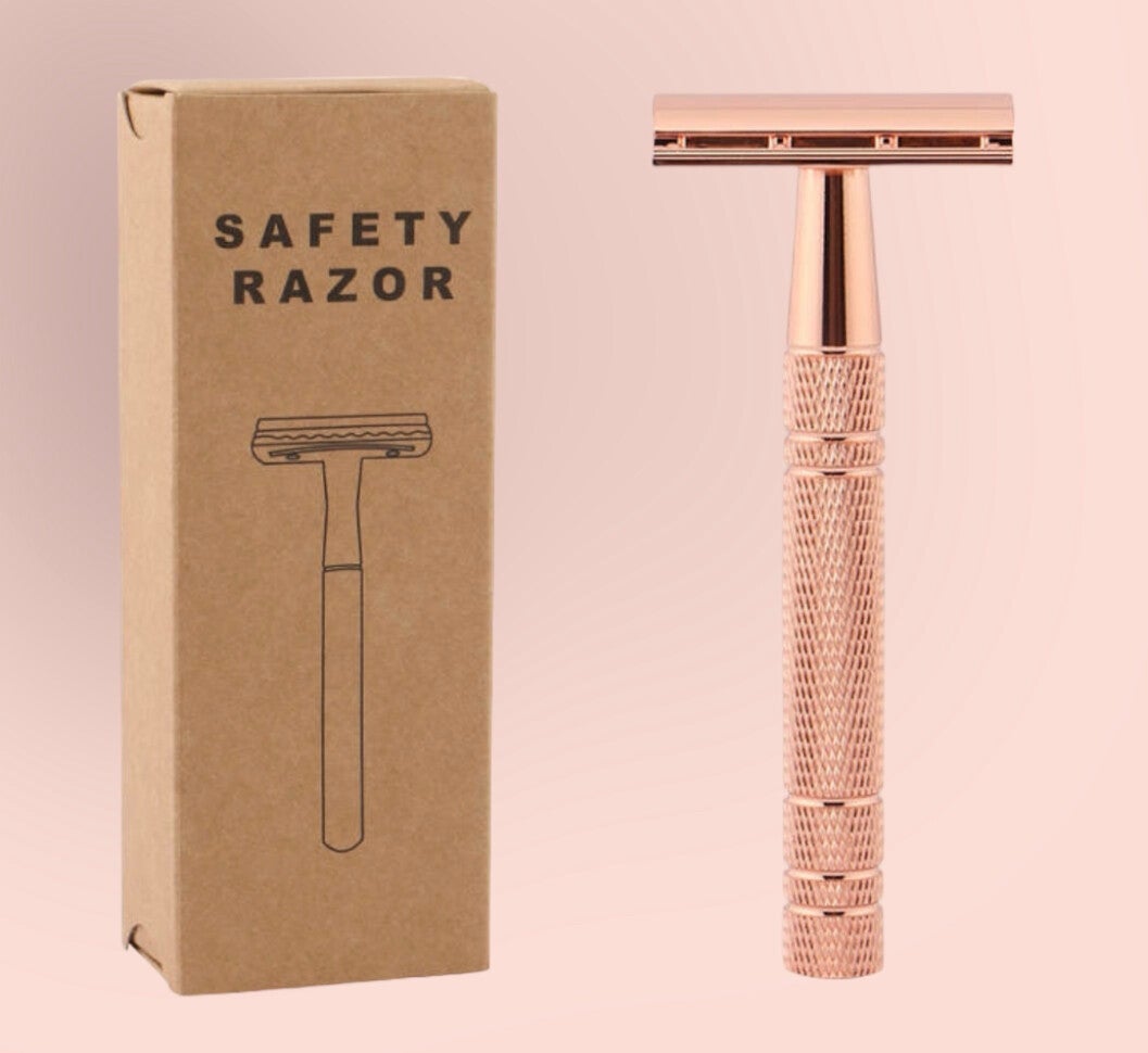 Safety razor rosé gold #202202
