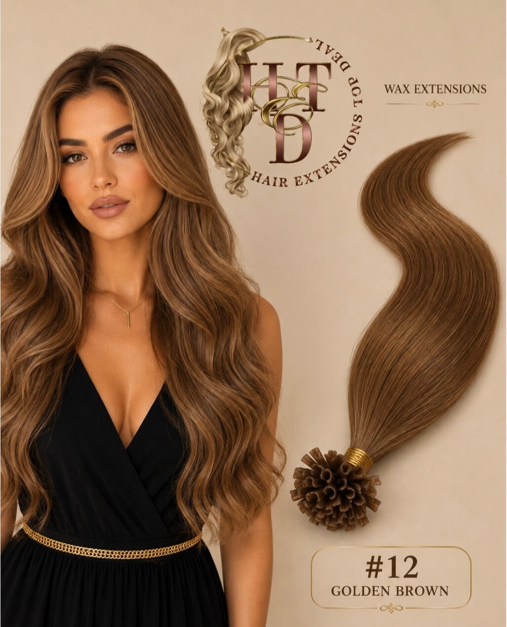 Wax Extensions (#12 Golden Brown)