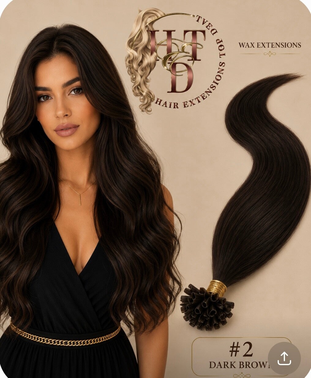 Wax Extensions (#2 Dark Brown)