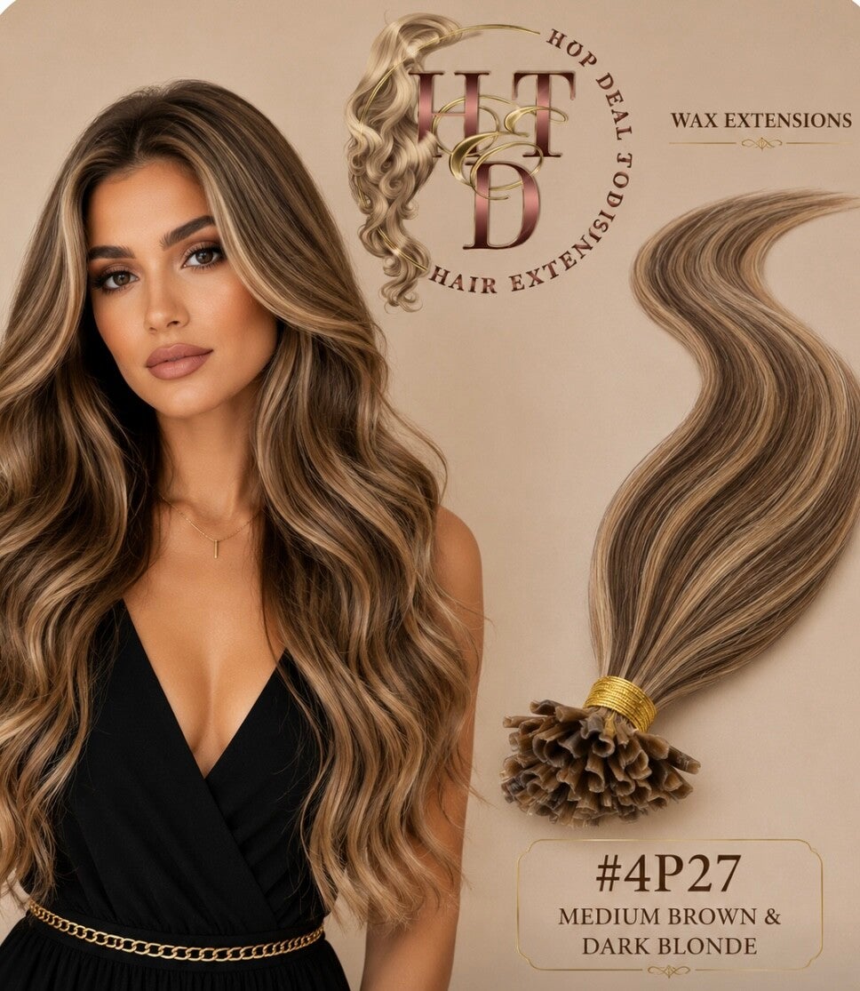 Wax Extensions (#4P27 Medium Brown & Dark Blonde)