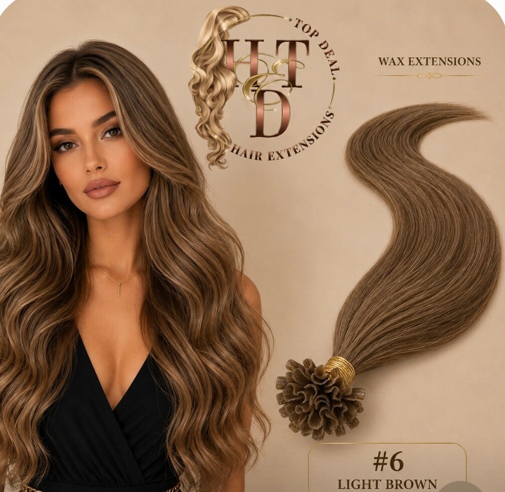 Wax Extensions (#6 Light Brown)
