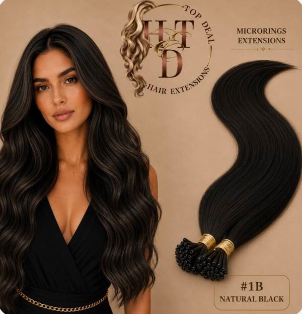 Microring Extensions (#1B Natural Black)