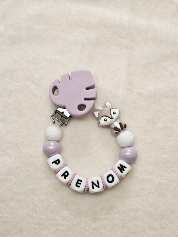 Clip feuille violet/ lila renard / fleur