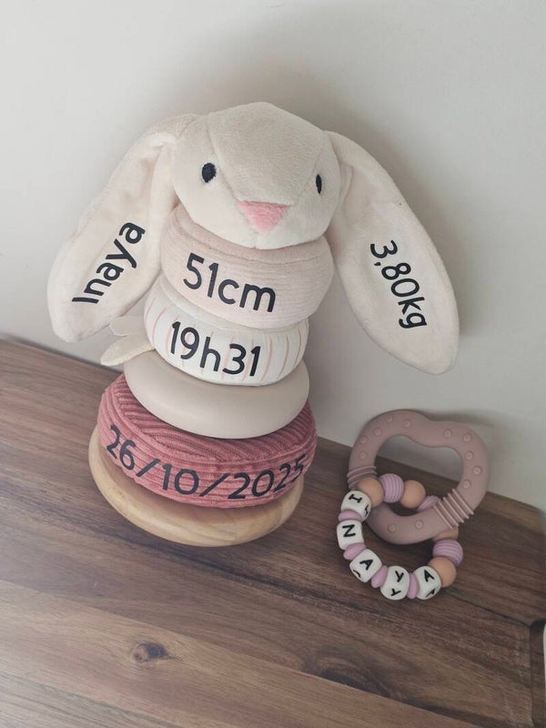 Ensemble tour lapin et anneaux de dentition