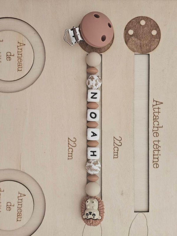 Attache tétine hérisson