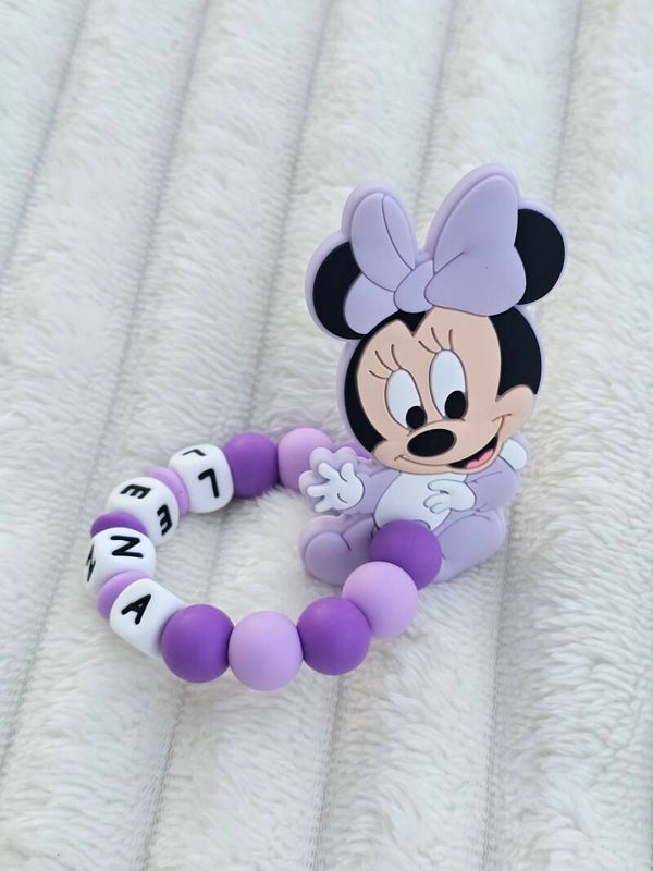 Anneau de dentition Minnie violet