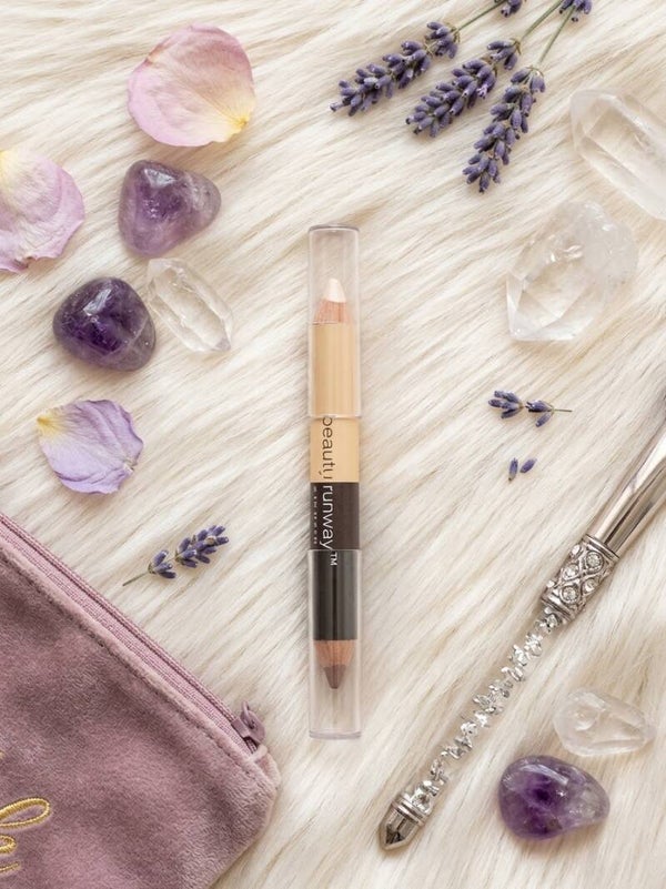 Beauty Runway Dual-Ended Eyeliner & Brow Crayon Pencil – Light / Dark