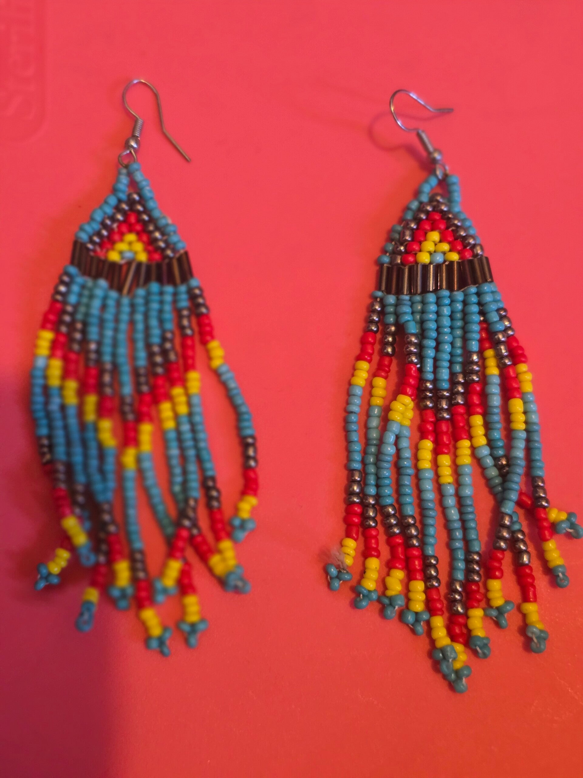 Boho seed bead earrings