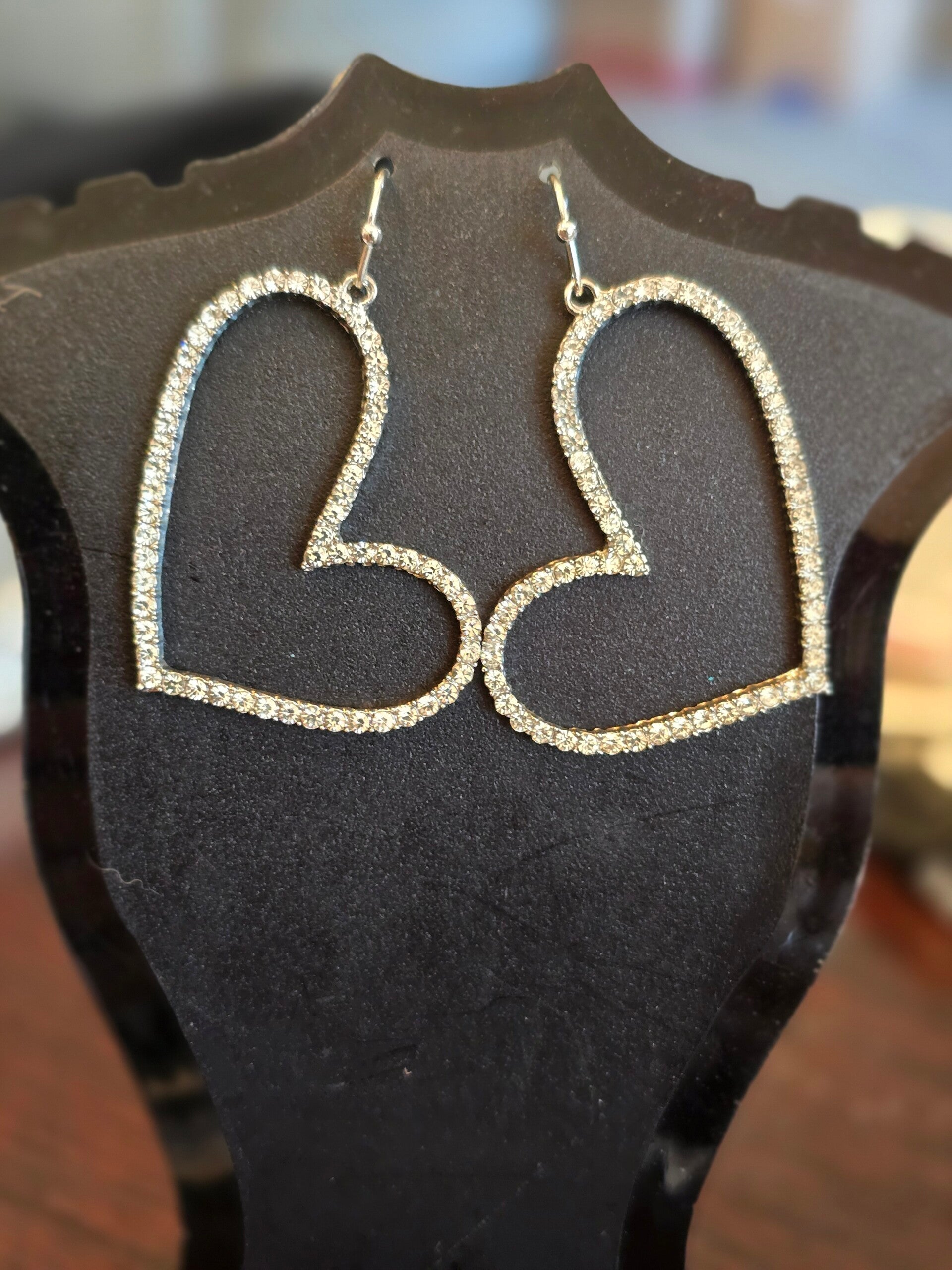 Cz heart earrings