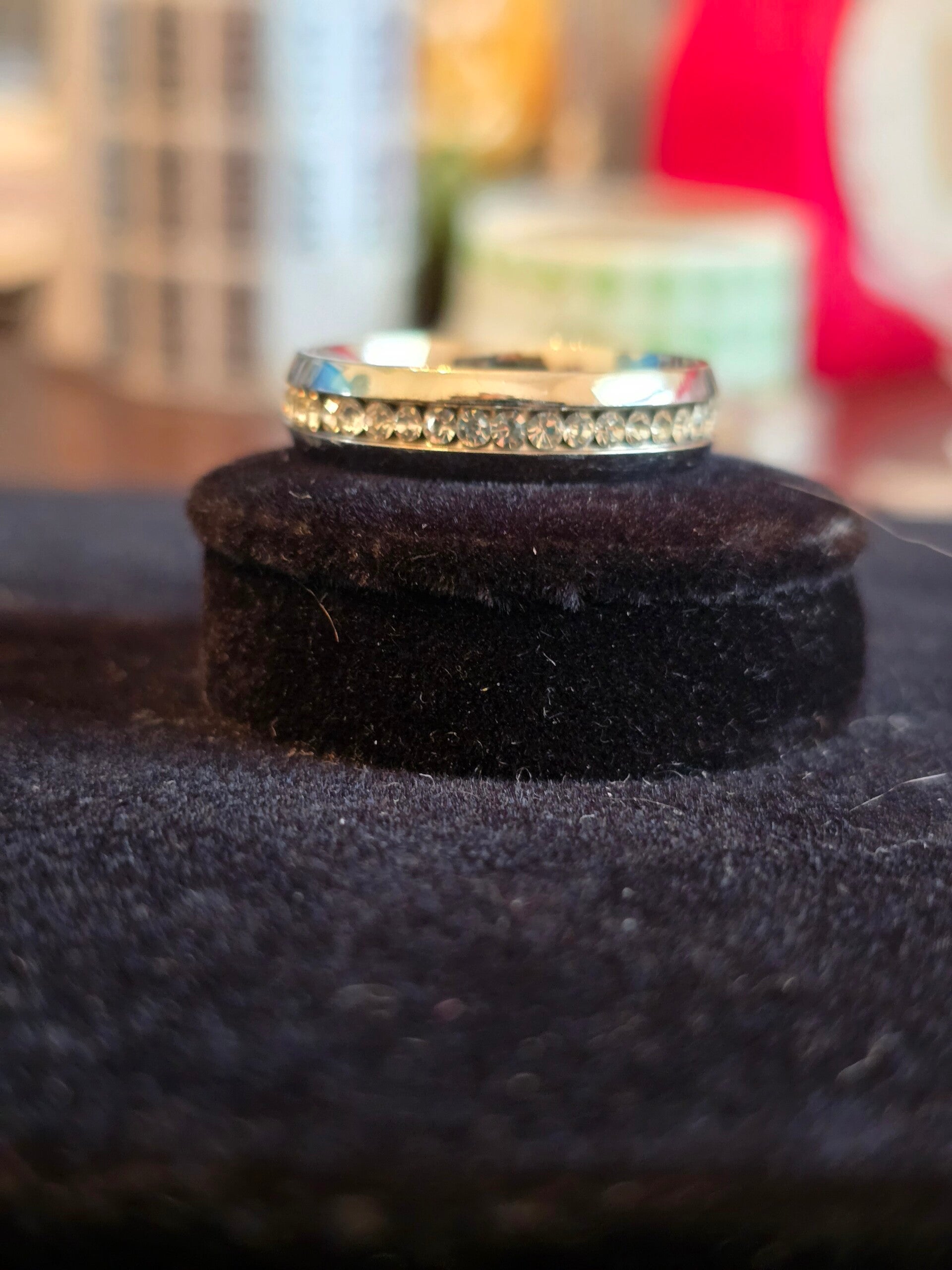 Size 13 Single row cz diamond stainless Steel bands