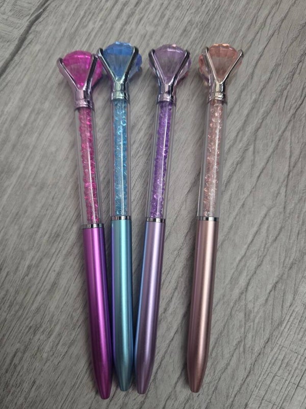 ​💎 Set of 4 Diamond Topper Crystal Pens 💎