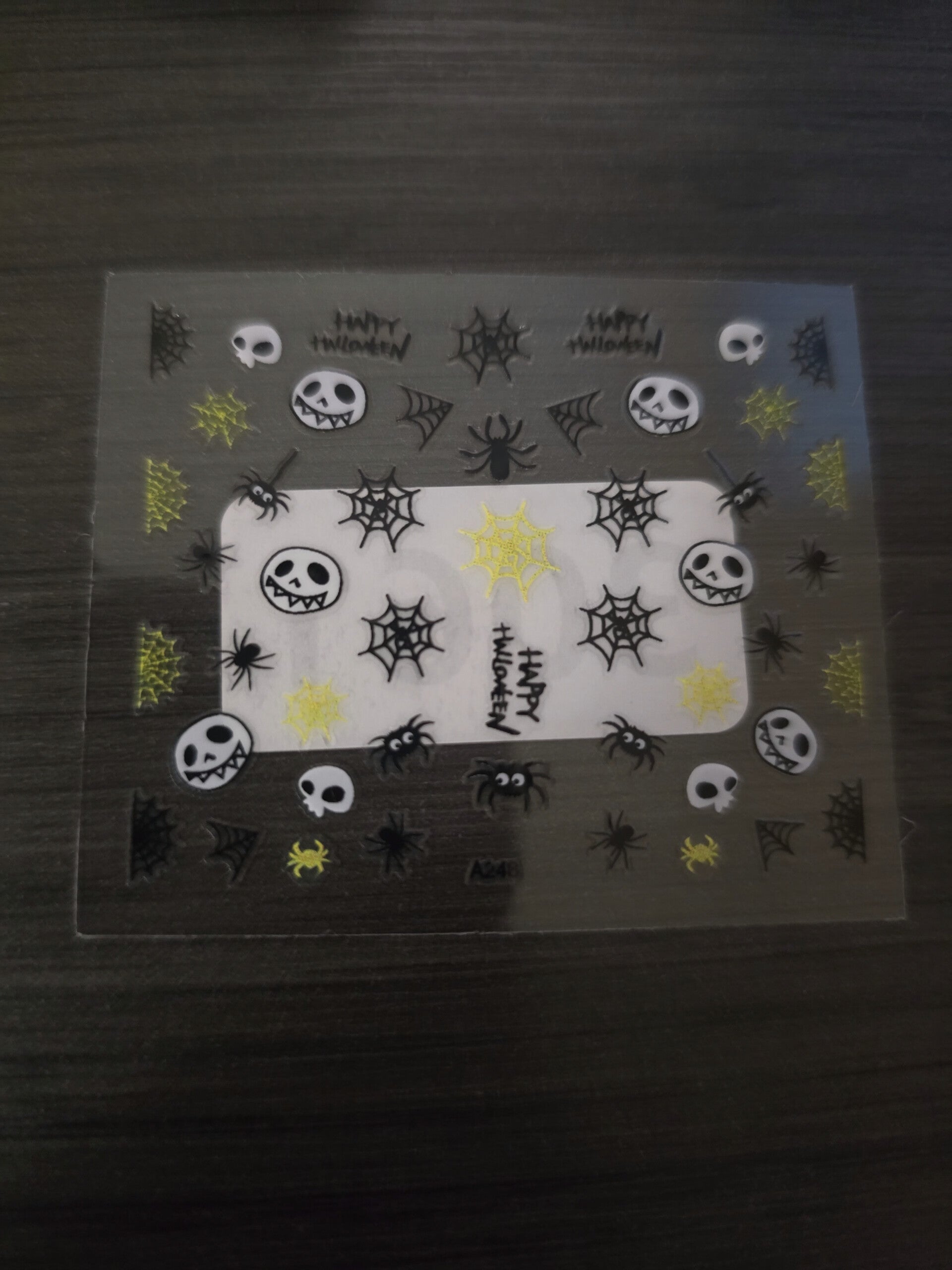 5-Sheet Halloween Nail Art Decal Set - Spooky Skulls, Pumpkins, Cute Ghosts, Bats & Pink Halloween Accents (A-Series)