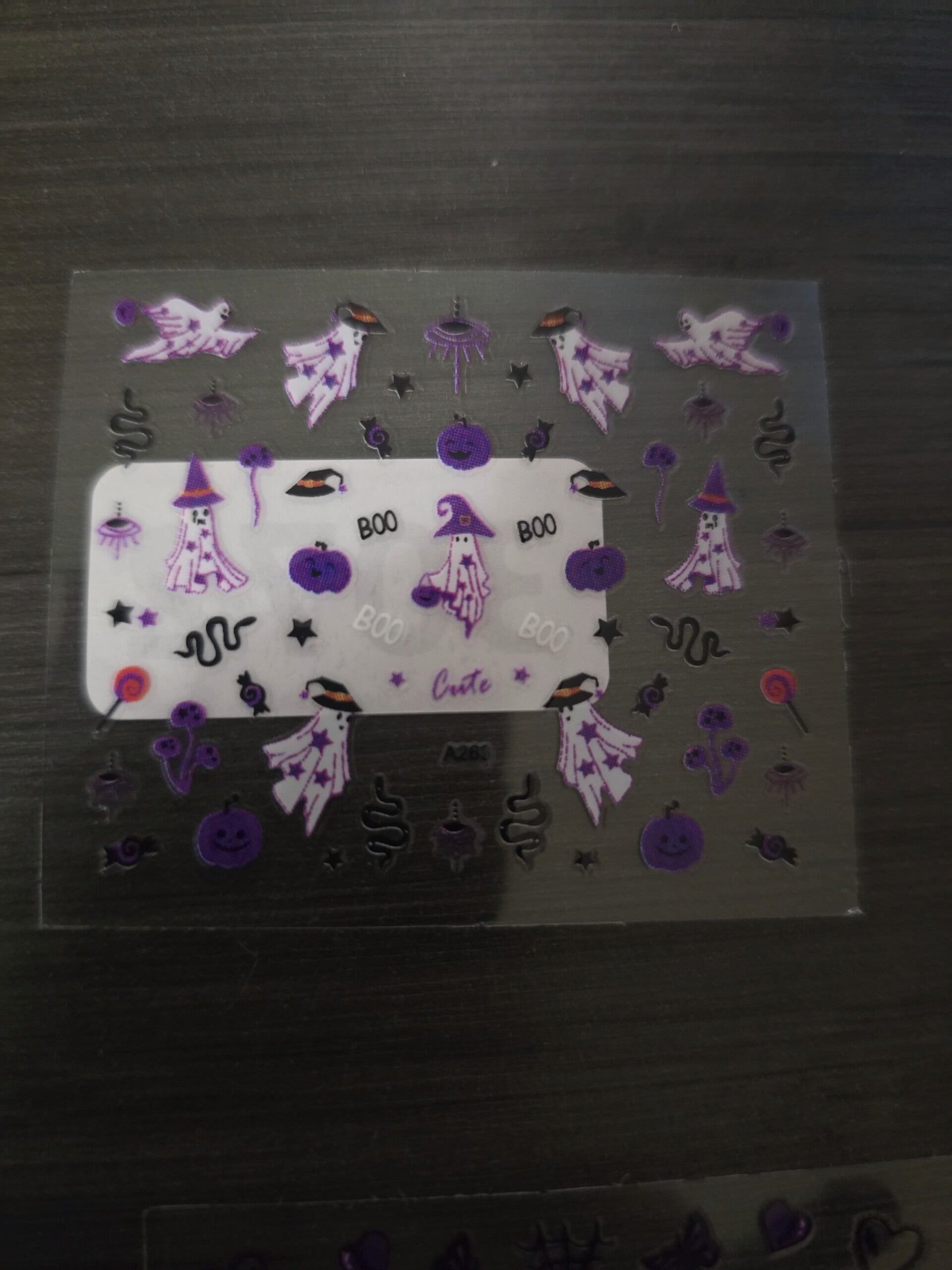 5-Sheet Halloween Nail Art Decal Set - Grim Reaper Roses, Black Cats, Trick or Treat, Y2K Webs & Purple Witch Ghosts (A-Series)