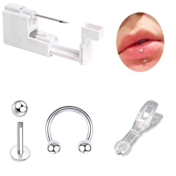 Lip piercing kit