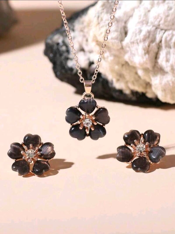 3 piece necklace earring combo