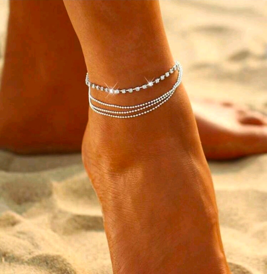 4 row anklet