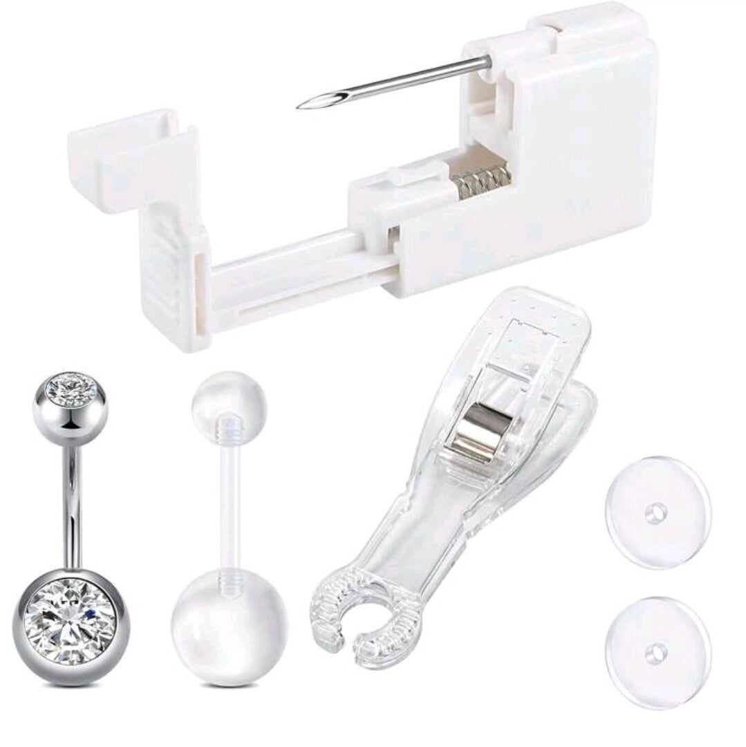 Belly button self piercing kit
