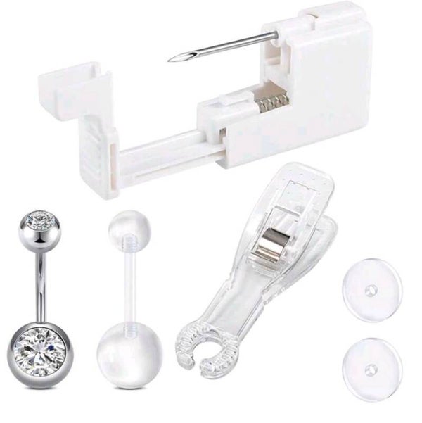 Belly button self piercing kit
