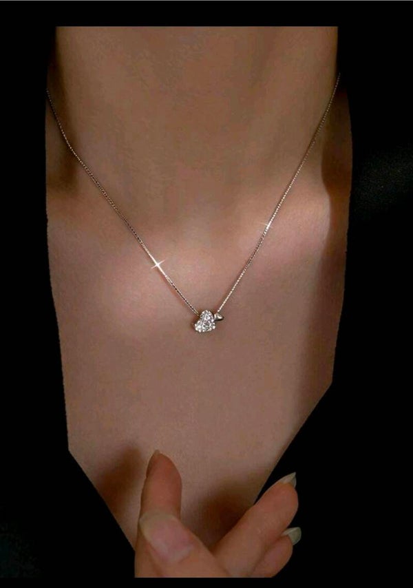 Double heart necklace