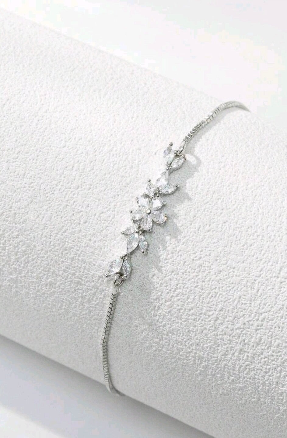 ​Crystal Floral Vine Adjustable Bolo Bracelet