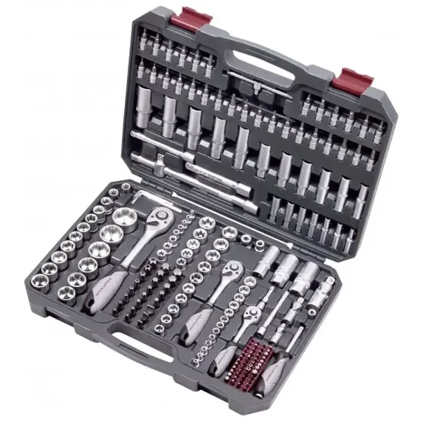 Coffret d'outils universel douilles et accessoires Basic-Line 1/2" 1/4" 3/8" - KRAFTWERK - 200 pièces - 204.104.800