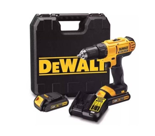 Perceuse-visseuse 18V XR - DEWALT - avec 2 batteries 18V 1,5 Ah - chargeur - mallette -DCD771S2-QW