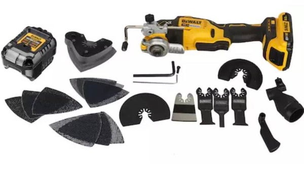 Multi-Cutter DEWALT Sans Fil 18V 2.0Ah Li-Ion Sans Charbons + 32 Accessoires Coffret T-STAK - DCS355D2