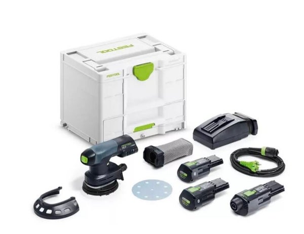 Ponceuse excentrique sans fil ETSC 125 3,0 I-Set - FESTOOL - avec 2 Batteries 18V 3.0Ah - chargeur - Systainer - 578142