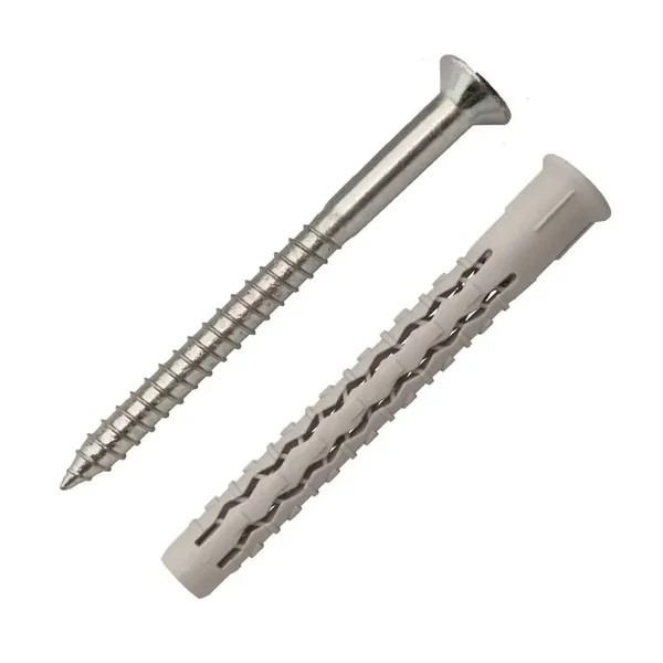 Boîte 50 Chevilles nylon longue expansion 8 x 100 mm + Vis tête fraisée SCELL-IT - G-L08100-BC