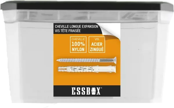 Cheville ESSBOX SCELL-IT nylon - Ø8 mm x 100 mm - Boite de 50 - EX-91013408100