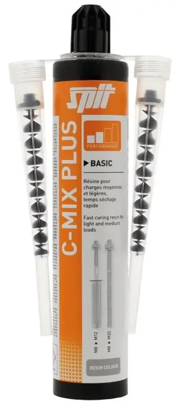Scellement chimique SPIT CMIXPLUS Pierre - Cartouche de 300 ml + 2 Buses - Lot de 12 - 055865