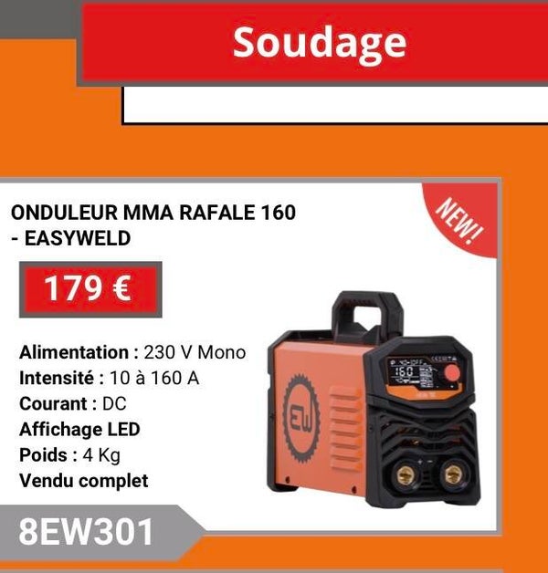 ONDULEUR MMA RAFALE 160 - EASYWELD