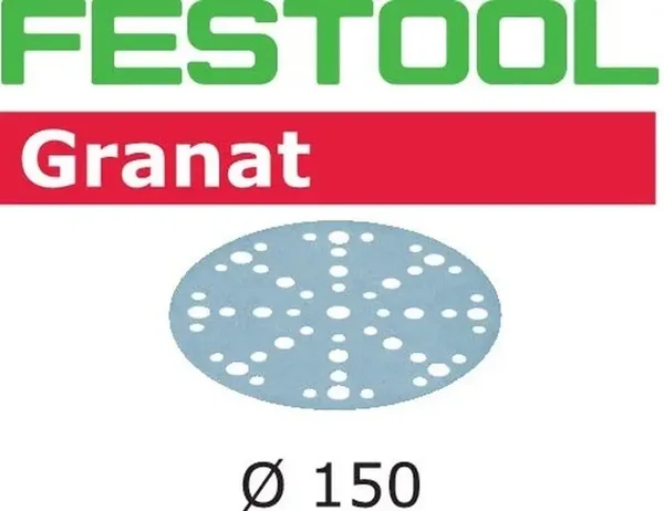 Abrasif pour ponçeuse FESTOOL Granat - Ø 150 mm Paquet de 50 pcs