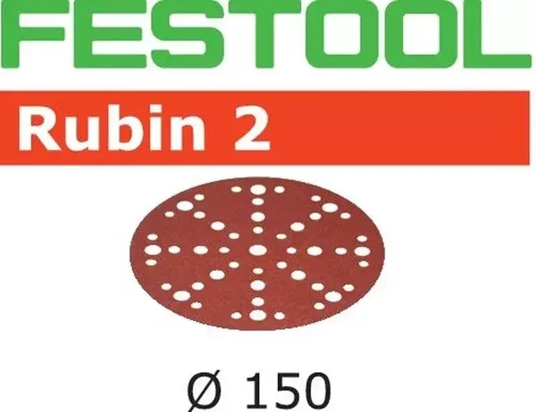 Abrasif pour ponçeuse FESTOOL Rubin 2 - Ø 150 mm Paquet de 10 pièces