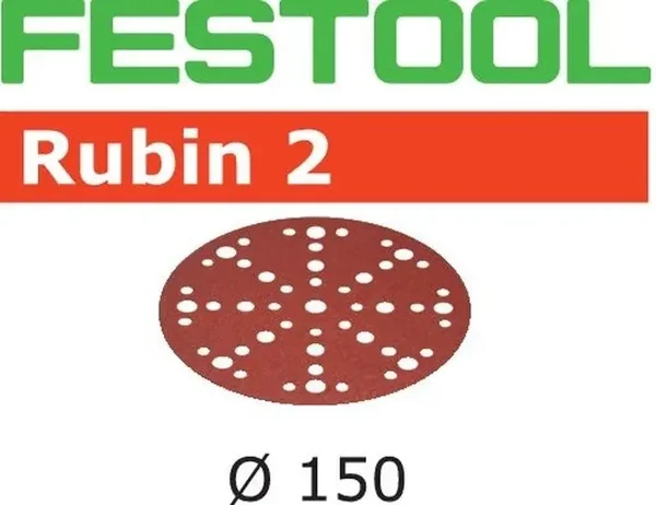 Abrasif pour ponçeuse FESTOOL Rubin 150mm Paquet de 50 pcs