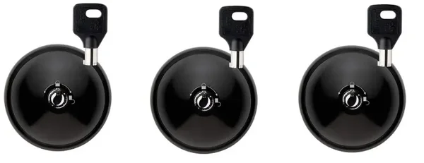 Serrure UFO³ Smart Duo Noir pour porte arrière et 2 latérales utilitaire + 3 clés - 8090S233PN