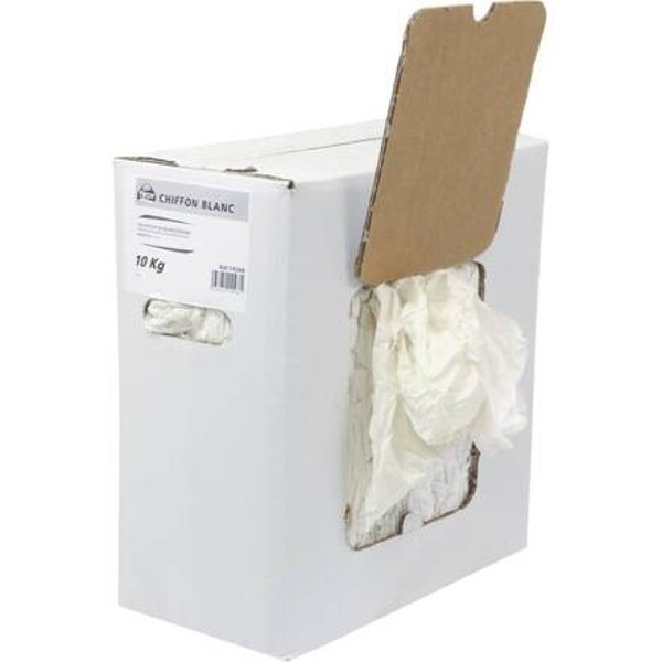 Carton 10kg distributeur chiffons blancs