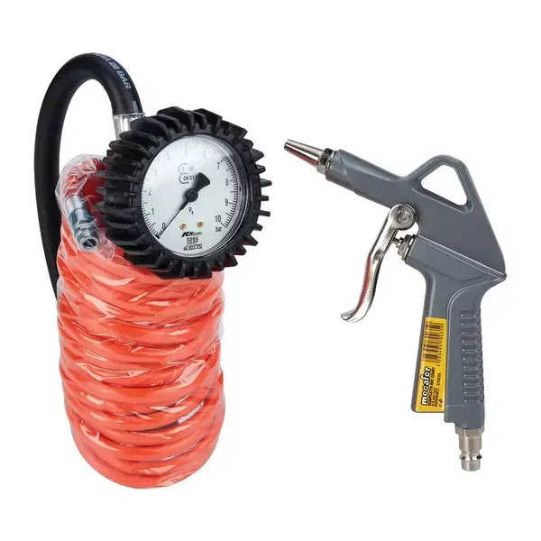 Kit 3 pièces de gonflage en sachet avec soufflette bec court - MECAFER - 150052