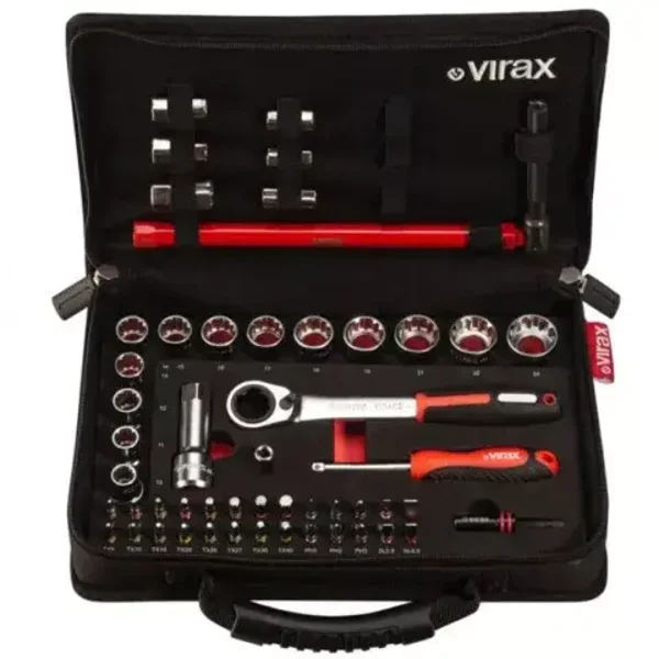 Coffret clé robinet + douilles traversantes, 51 pièces - VIRAX - 310410