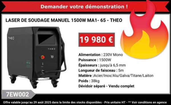 LASER DE SOUDAGE MANUEL 1500W MA1- 65 - THEO