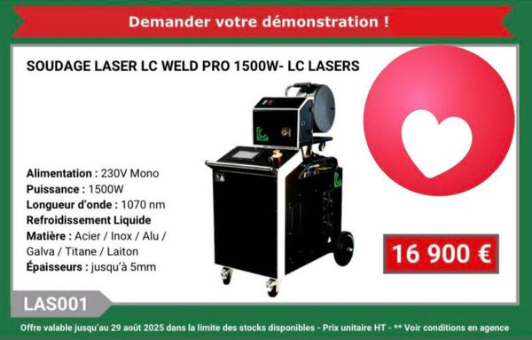 SOUDAGE LASER LC WELD PRO 1500W- LC LASERS