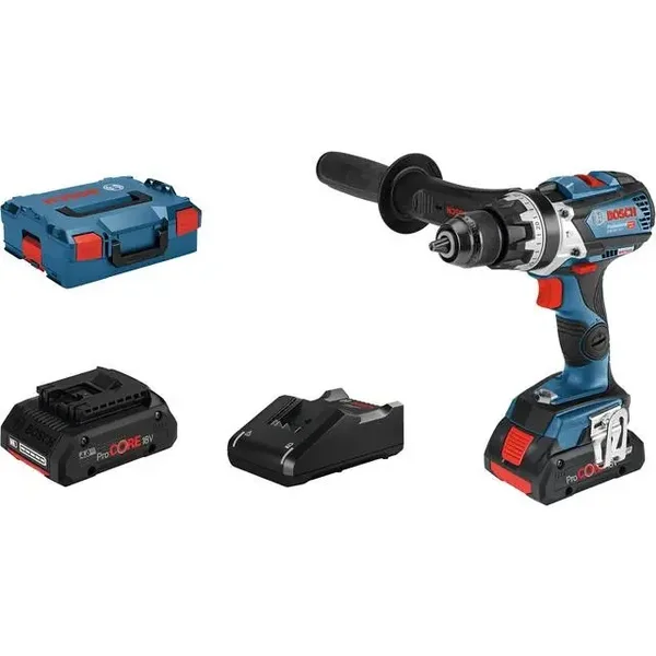 Perceuse visseuse à percussion GSB 18V-110 C BOSCH 2 batt.4.0Ah + charg.GAL - 06019G030B