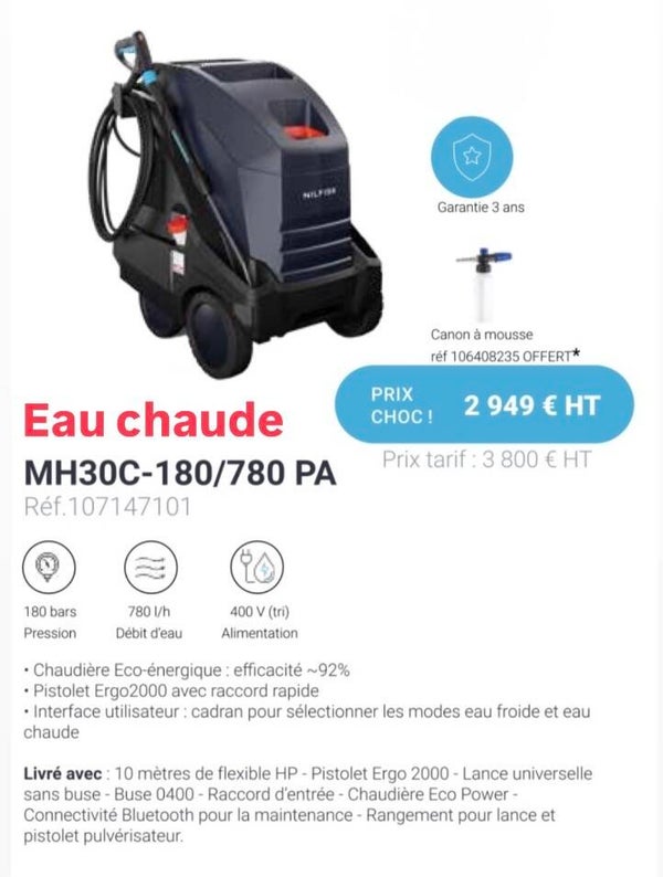 Eau chaude MH30C-180/780 PA Réf. 107147101